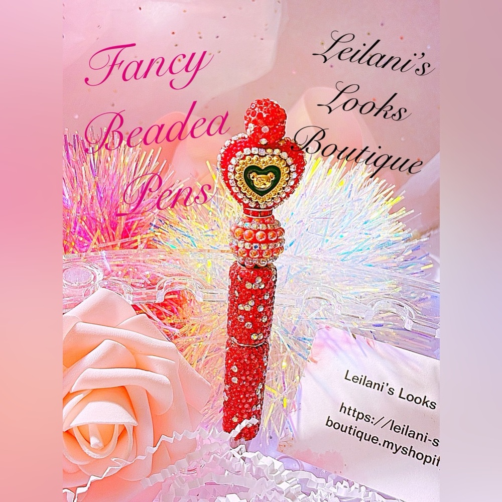 Beaded Pens, Fancy pens, Acrylic beads, rhinestones pens, journal pens, gifts